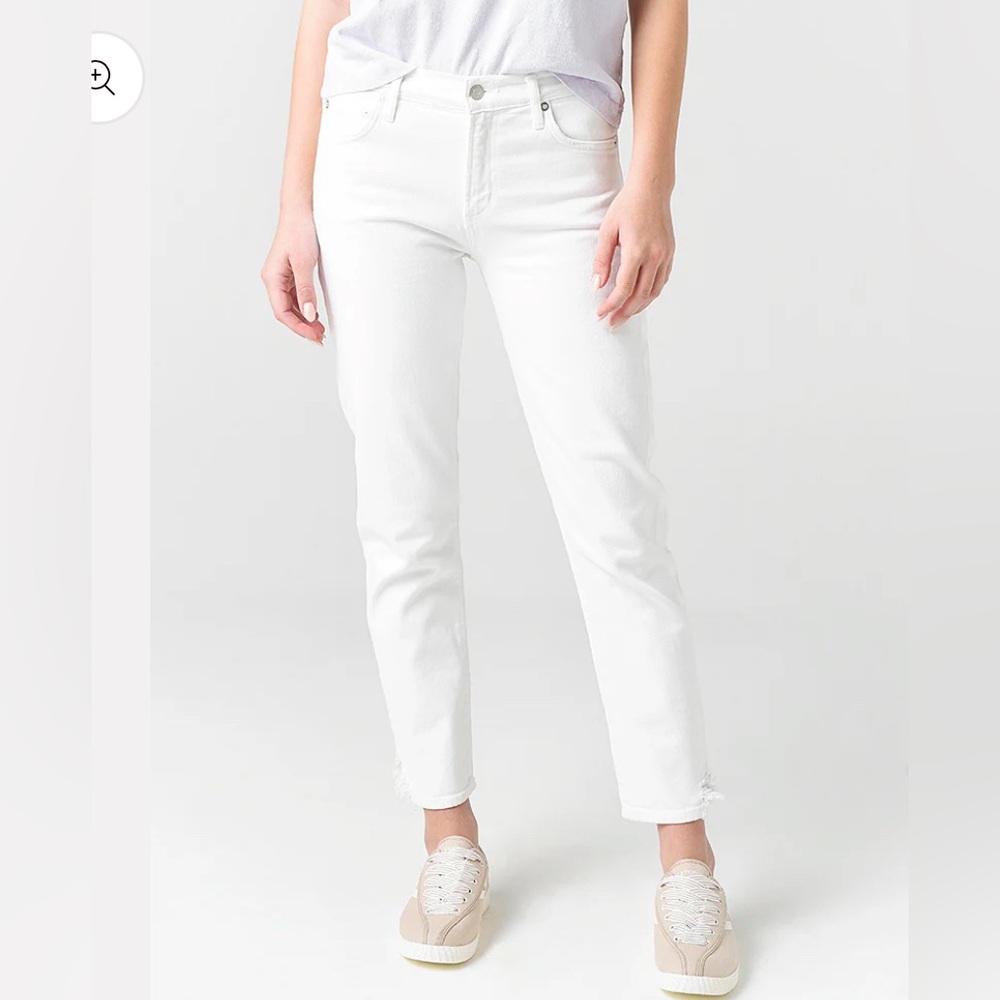 AGOLDE Toni Mid Rise Straight Leg White Jeans Size 27 Premium Denim